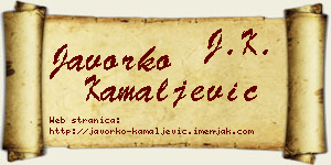 Javorko Kamaljević vizit kartica